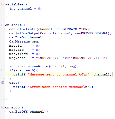 T-Script Programming of Kvaser CAN Card Based on CAN Recorder