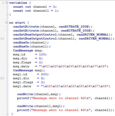 T-Script Programming of Kvaser CAN Card Based on CAN Recorder