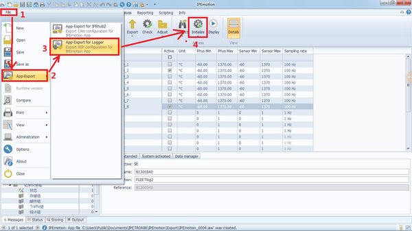 IPEmotion APP for data logger application