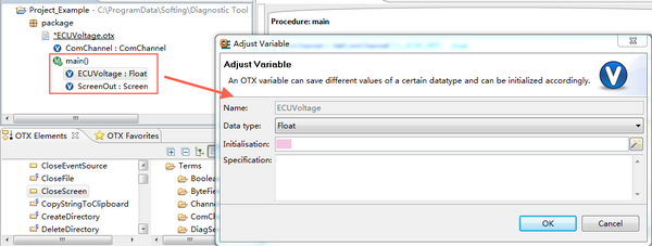 OTX-Studio creates a diagnostic sequence based on the OTX standard