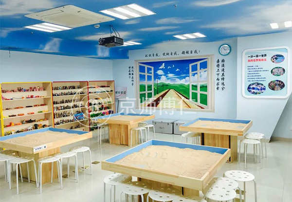 School psychological sand table game room configuration