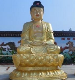 Copper Buddha statue