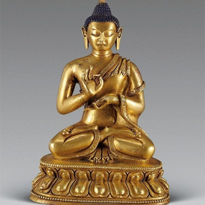 Copper Buddha statue