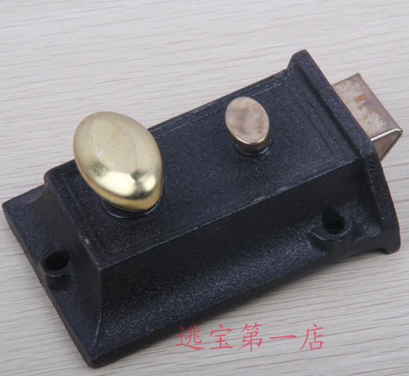 Bull head two insurance lock (Bao Niu brand) wooden door lock bullhead lock Old-fashioned marble lock