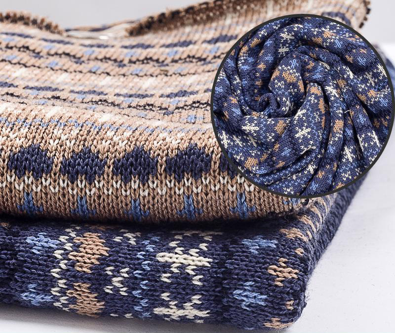 2014 autumn and winter children's wear wool-knit jacquard fabric latest knitted jacquard cloth wb008