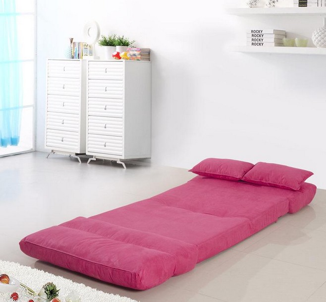 Small-sized multi-function folding sofa bed double Japanese-style fabric sofa bed 0.9 m native cotton factory direct