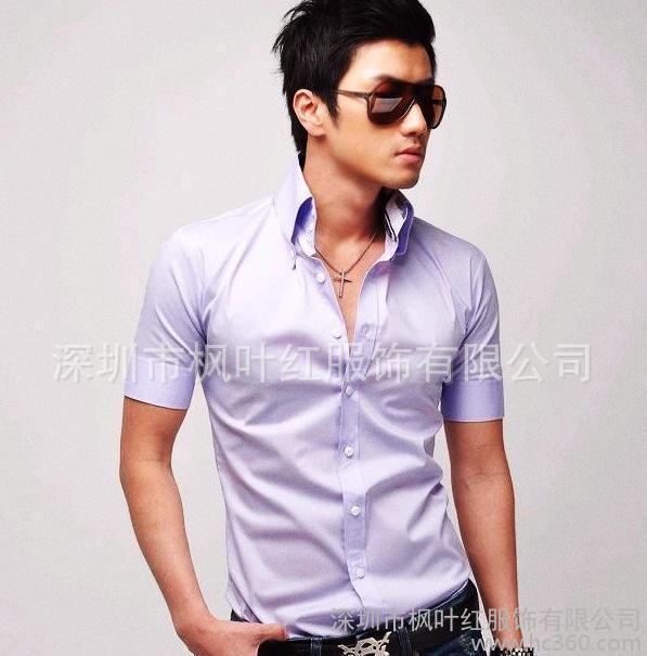 Merchant professional sales production clothing white-collar short-sleeved must-have fashion men's short-sleeved shirt