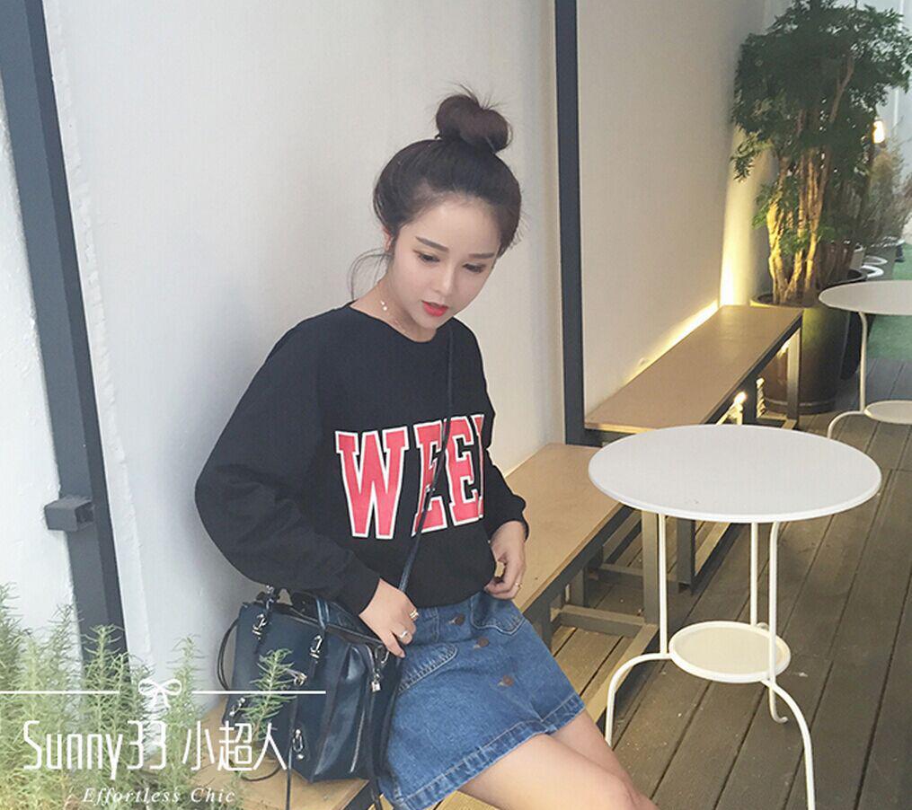 Direct sales 2015 autumn new sweater printing sweater small fresh women's shirt