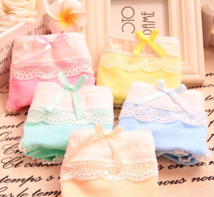 Direct candy lace side bow underwear cotton ladies underwear ladies cotton underwear B809