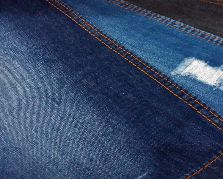 Тканая плотная джинсовая ткань саржевого переплетения 14 унций 14oz Twill Woven Heavy Denim Fabric
