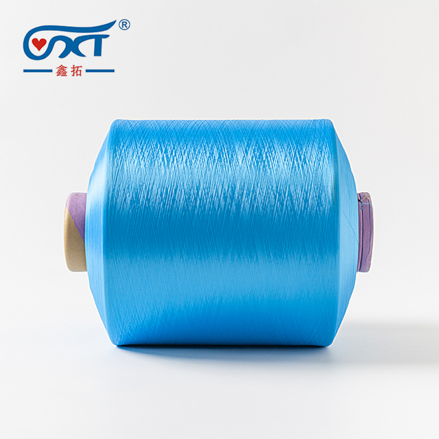 Sky Blue Soft Polyester Yarn 200D/96F DTY 100% Polyester Yarn Sky Blue Soft Polyester Yarn 200D/96F DTY 100% Polyester Yarn
