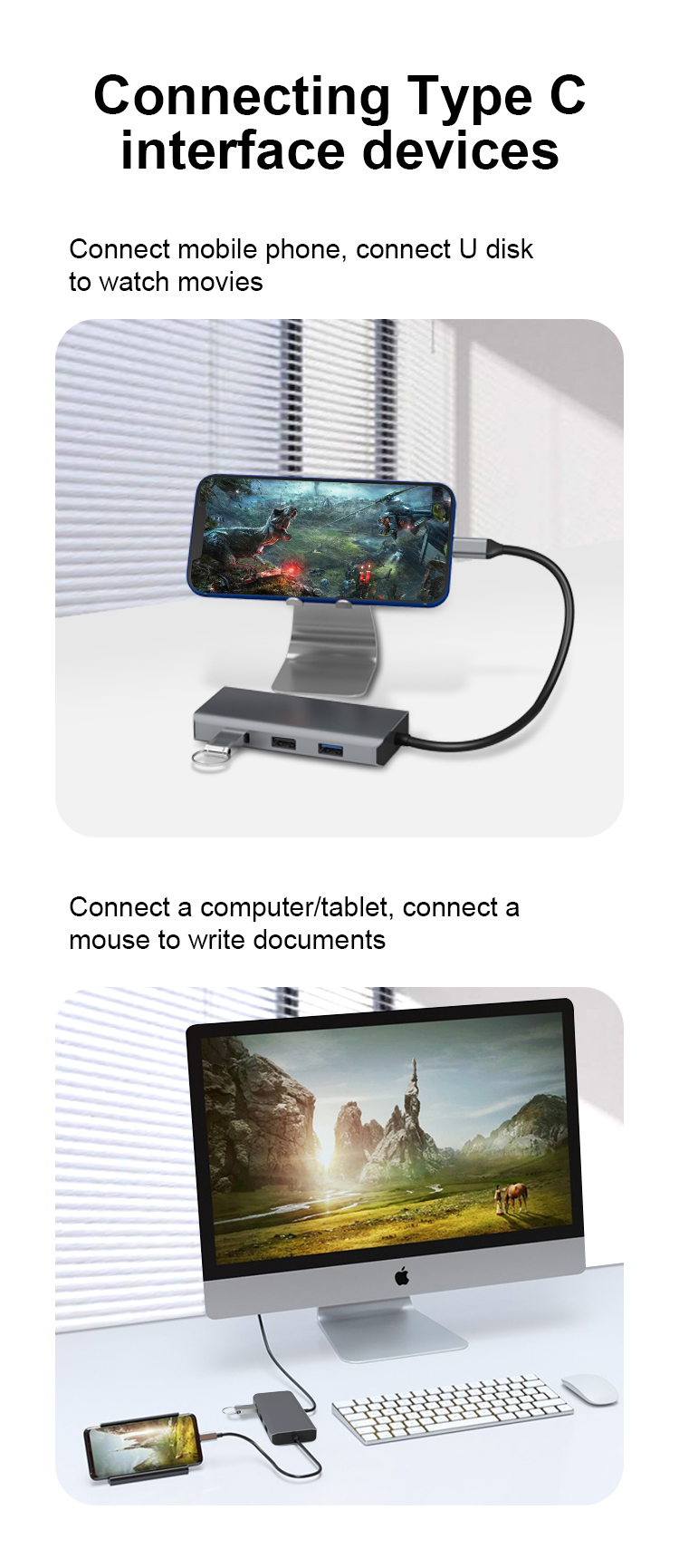 8-in-1 USB C Hub Docking Station Hub Adapter 8-in-1 USB C Hub Docking Station Hub Adapter