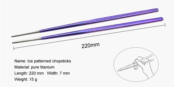 pauzinhos de titânio titanium chopsticks