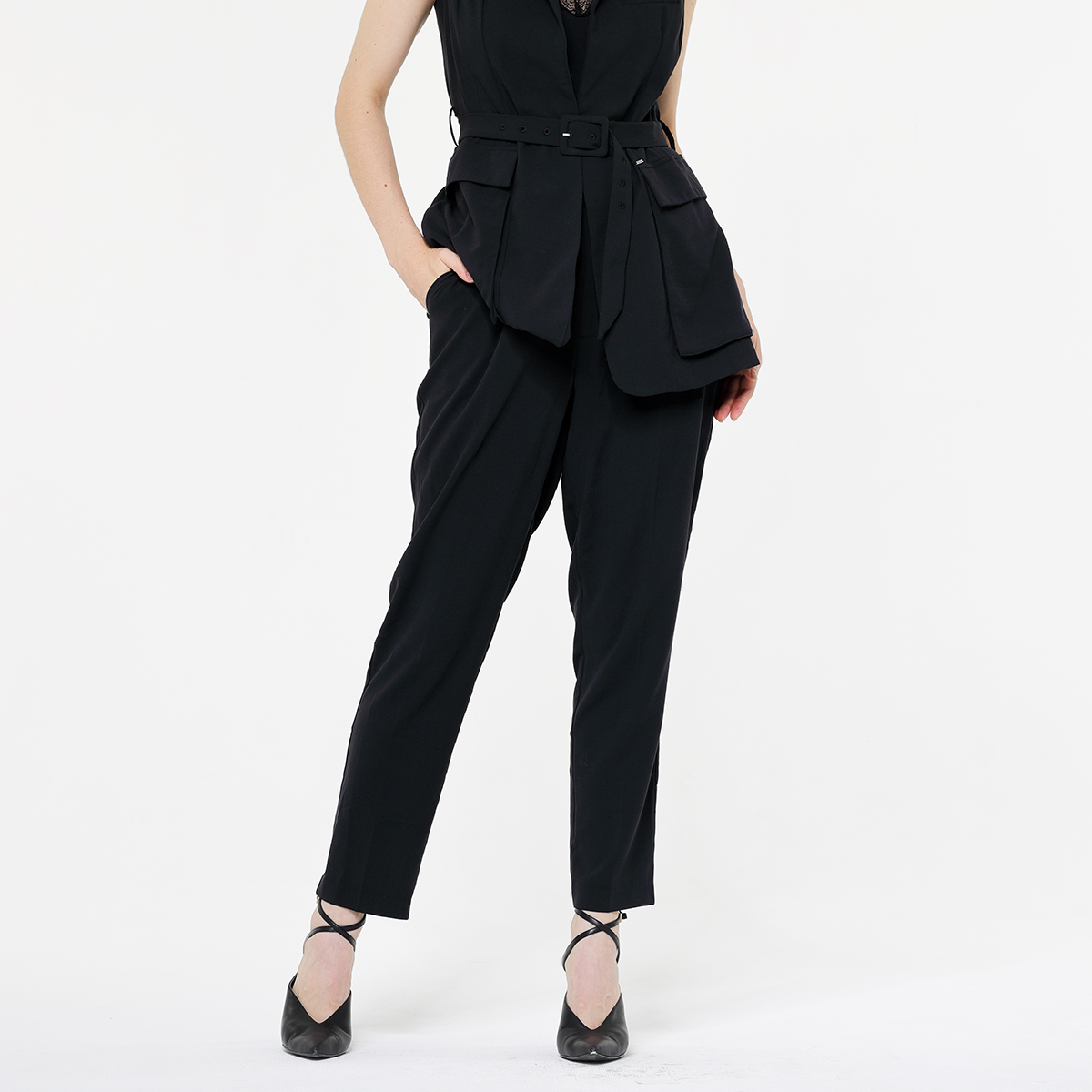 Freizeitanzughose für Damen mit Blet Womens Casual Suit Pants with Blet