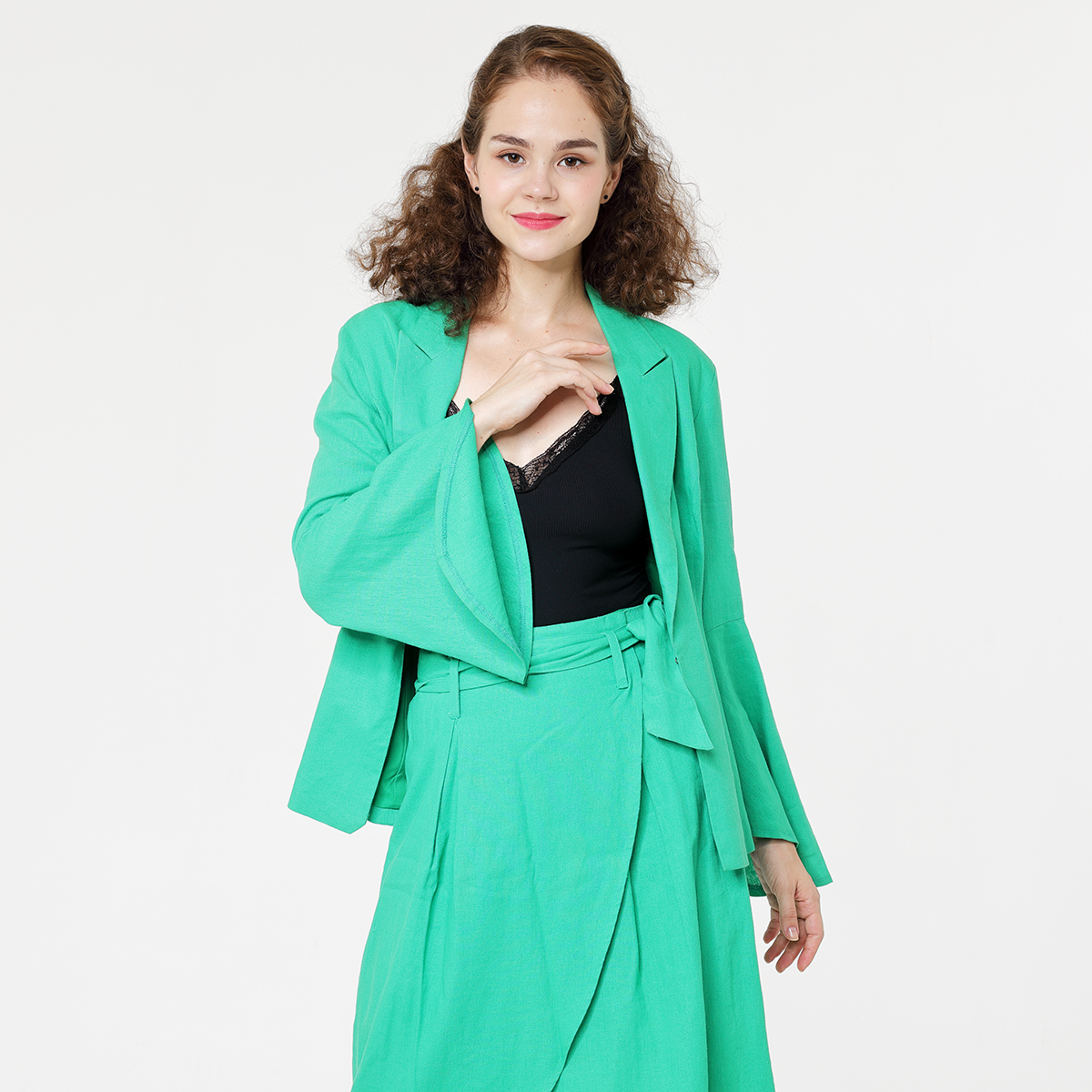 Комплект женского блейзера из льняной вискозы Linen viscose Lady's blazer set