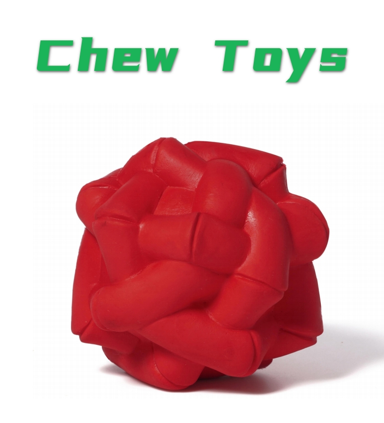 Bola de borracha para limpeza de dentes indestrutível brinquedos para mastigar animais de estimação Rubber Indestructible Tooth Cleaning Ball Pet Chewing Toys