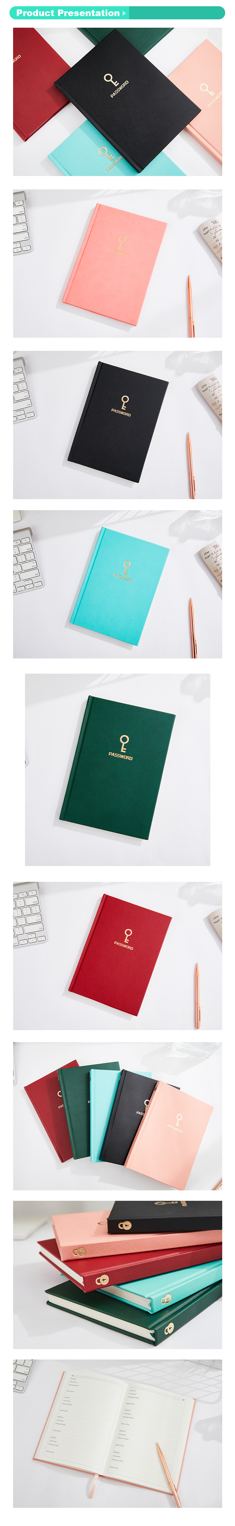 Pu cover password record notebook10 Pu cover password record notebook10