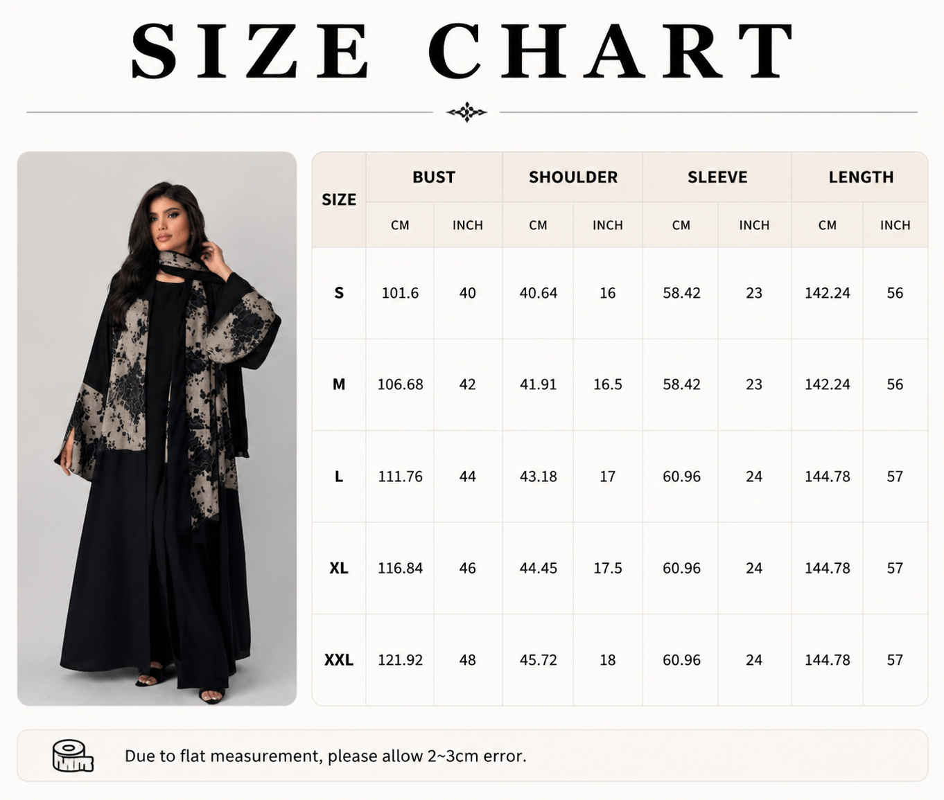 Black Lace Patchwork Open Abaya Front View Black Lace Patchwork Open Abaya Front View