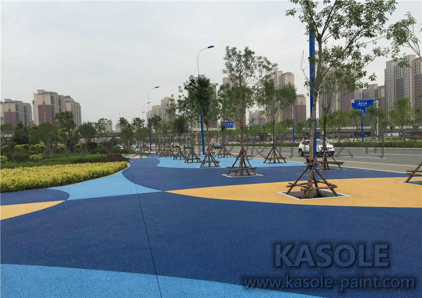 Konkrit Air Berwarna yang Berwarna Colorful Water Permeable Concrete