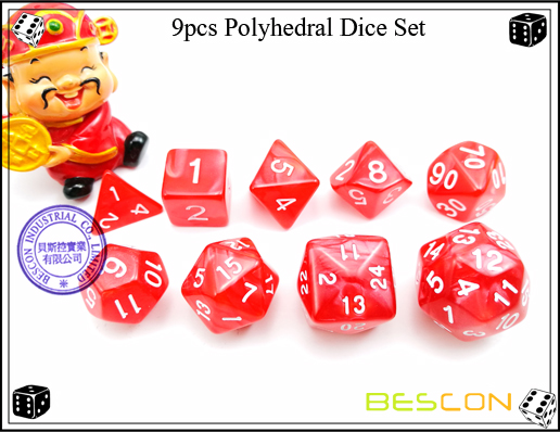 9pcs polyedrische Würfel Set-9 9pcs Polyhedral Dice Set-9