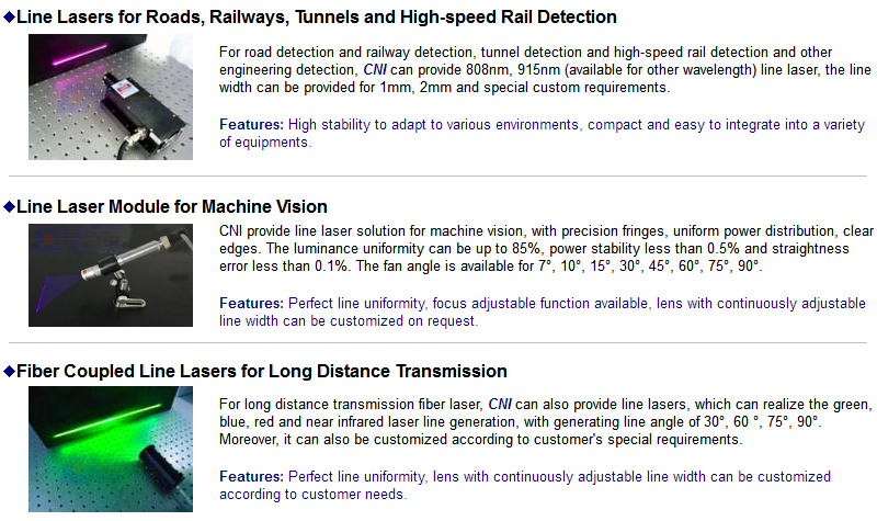 line laser for machine vision