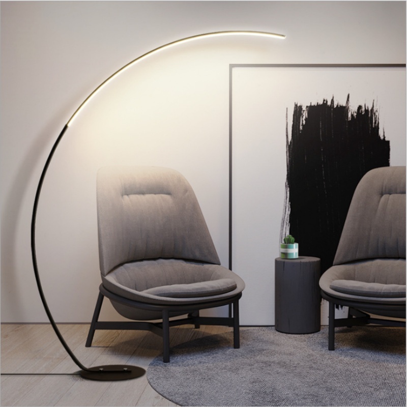 contemporary-curved-led-floor-lamp-black contemporary-curved-led-floor-lamp-black