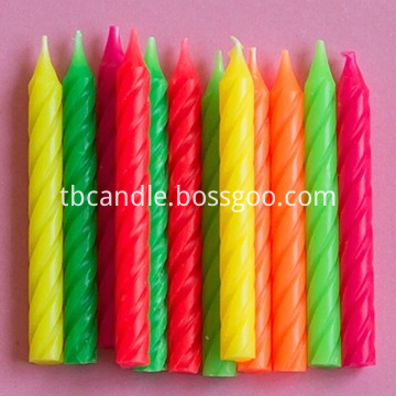 colorful pillar birthday candle