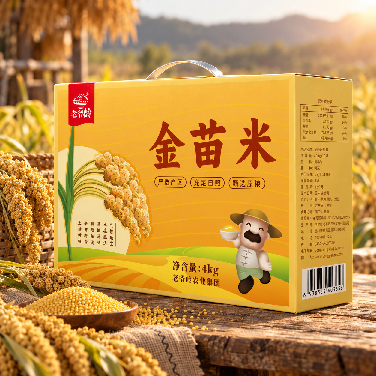 Golden Seedling Rice Gift Box3 Golden Seedling Rice Gift Box3