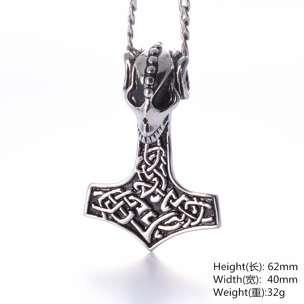 カスタムステンレス鋼キャスティングネックレススカルヘッドペンダント Custom Stainless Steel Casting Necklace Skull Head Pendant