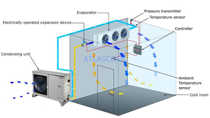 caminar en la sala del congelador walk in freezer room