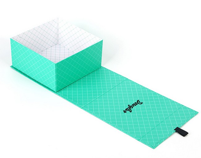 Płaskie, zielone pudełko składane Flat Green Folding Box
