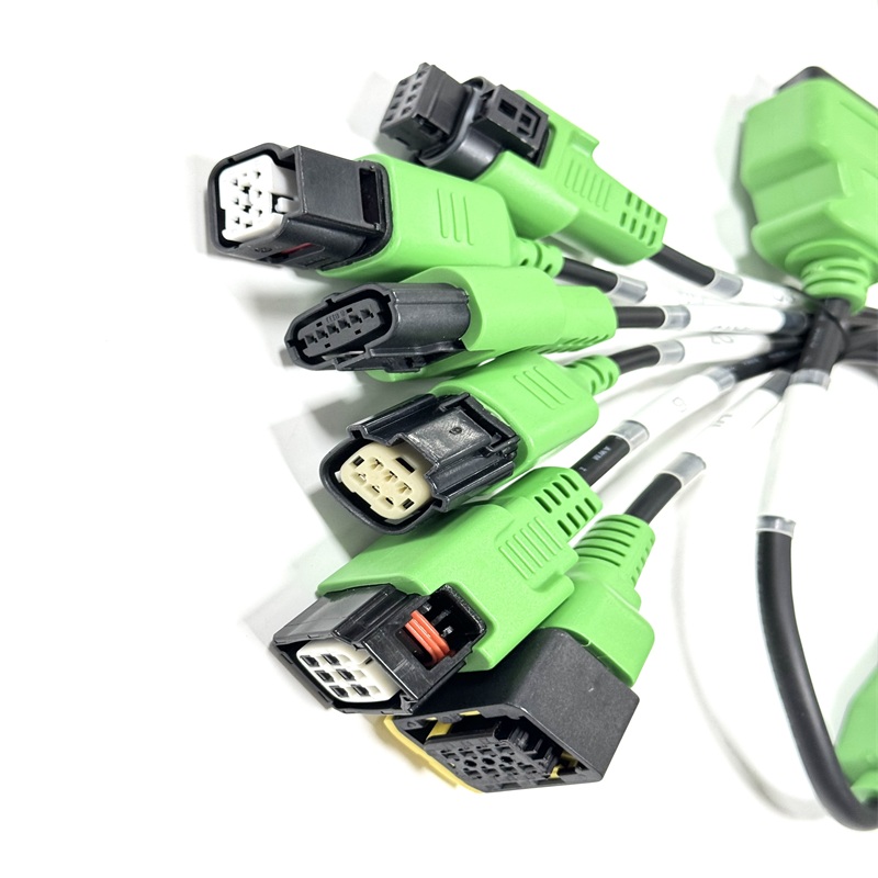 EV Compressor 7 in 1 OBD2 Test Cable with Banana Clip Wires EV Compressor 7 in 1 OBD2 Test Cable with Banana Clip Wires