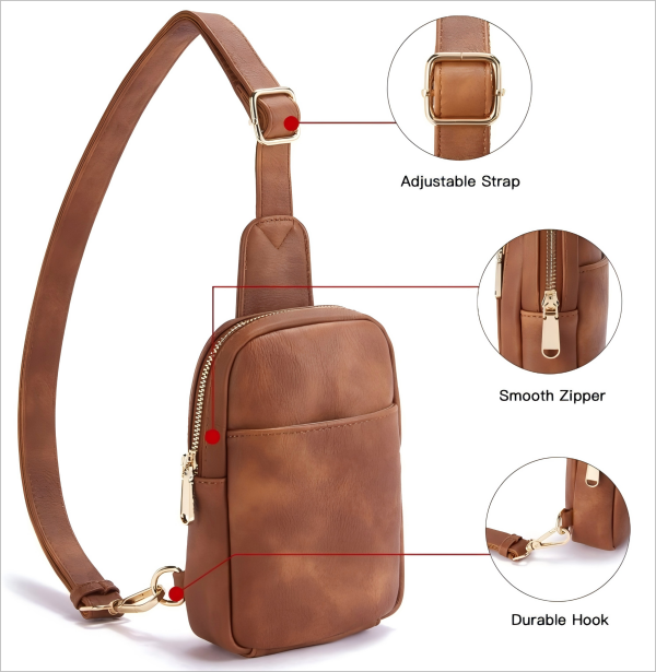 Trendy Single Shoulder Crossbody Bag with Zipper Trendy Single Shoulder Crossbody Bag with Zipper
