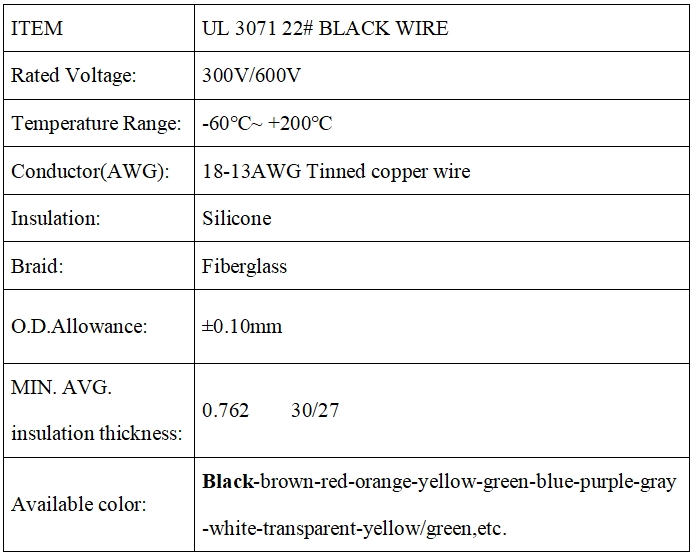 UL 3071 22# BLACK WIRE UL 3071 22# BLACK WIRE