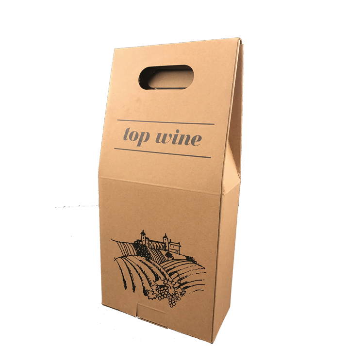 Custom Kraft Paper Packing Wine Bottle Single 3 Custom Kraft Paper Packing Single Bottle Wine 3