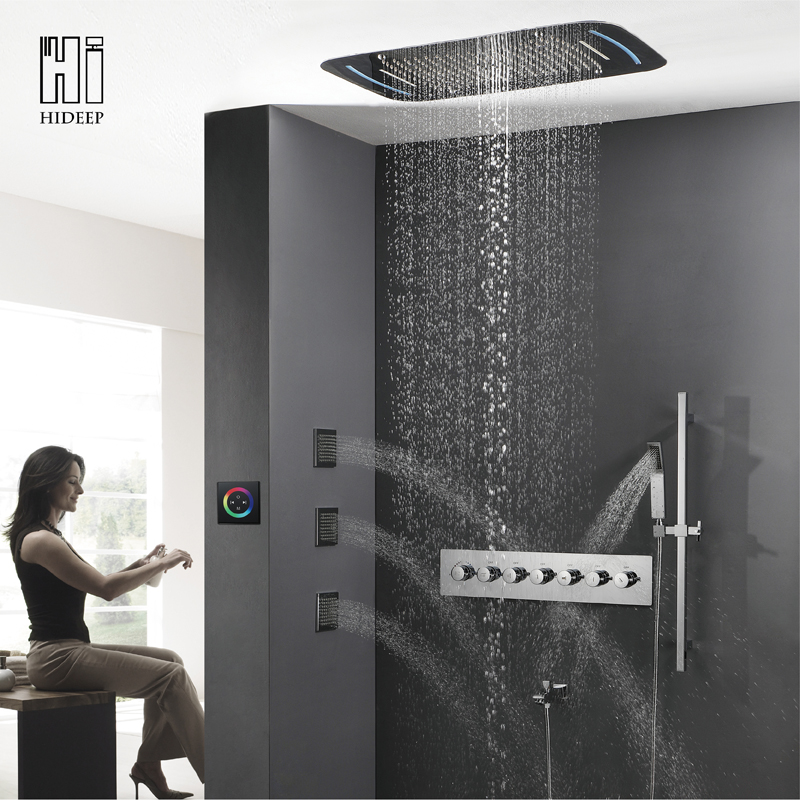 LED thermostatic shower faucet