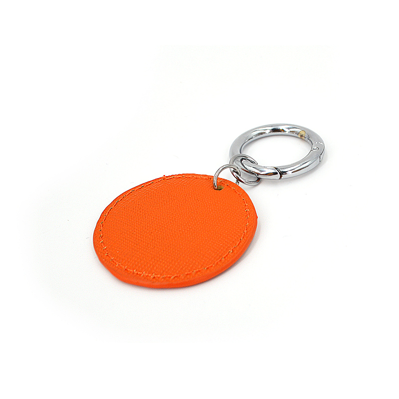 Förderung prägnante silber ring leder schlüsselbund für geschenk Promotion Concise Silver Ring Leather Keychain for Gift