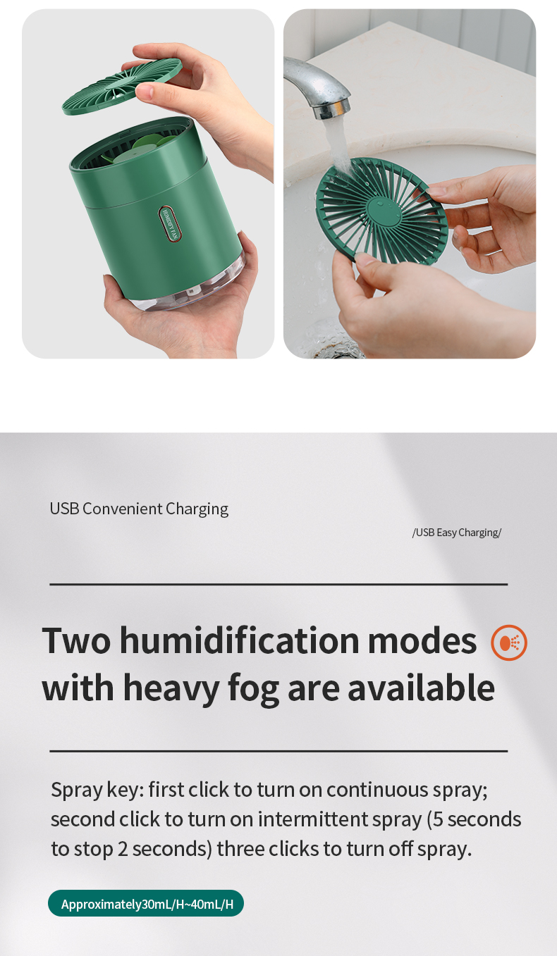 China Mini Desktop Misting Fan China Mini Desktop Misting Fan