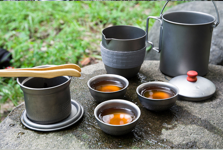 Pure Titanium Tea Set