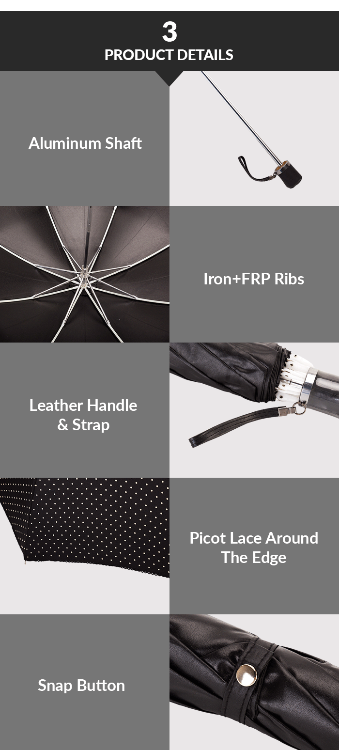 Polka Dot Taschenschirm Polka Dot Folding Umbrella
