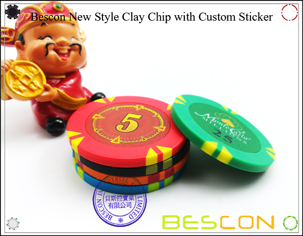 Bescon New Style Clay Chip with Custom Sticker-2 Bescon New Style Clay Chip with Custom Sticker-2