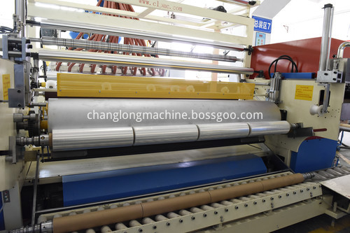 Automatic  loading paper core & unloading finished film system 