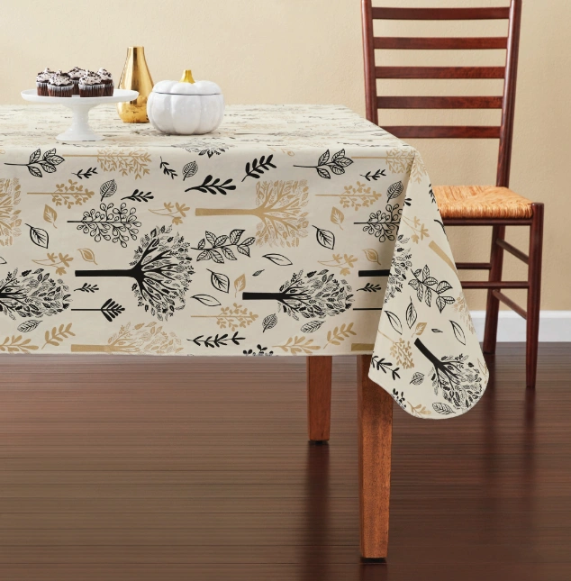 Tablecloth PE with Needle-punched Cotton Trees Rectangle