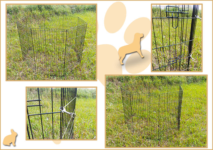 parc de chien de fil wire dog playpen