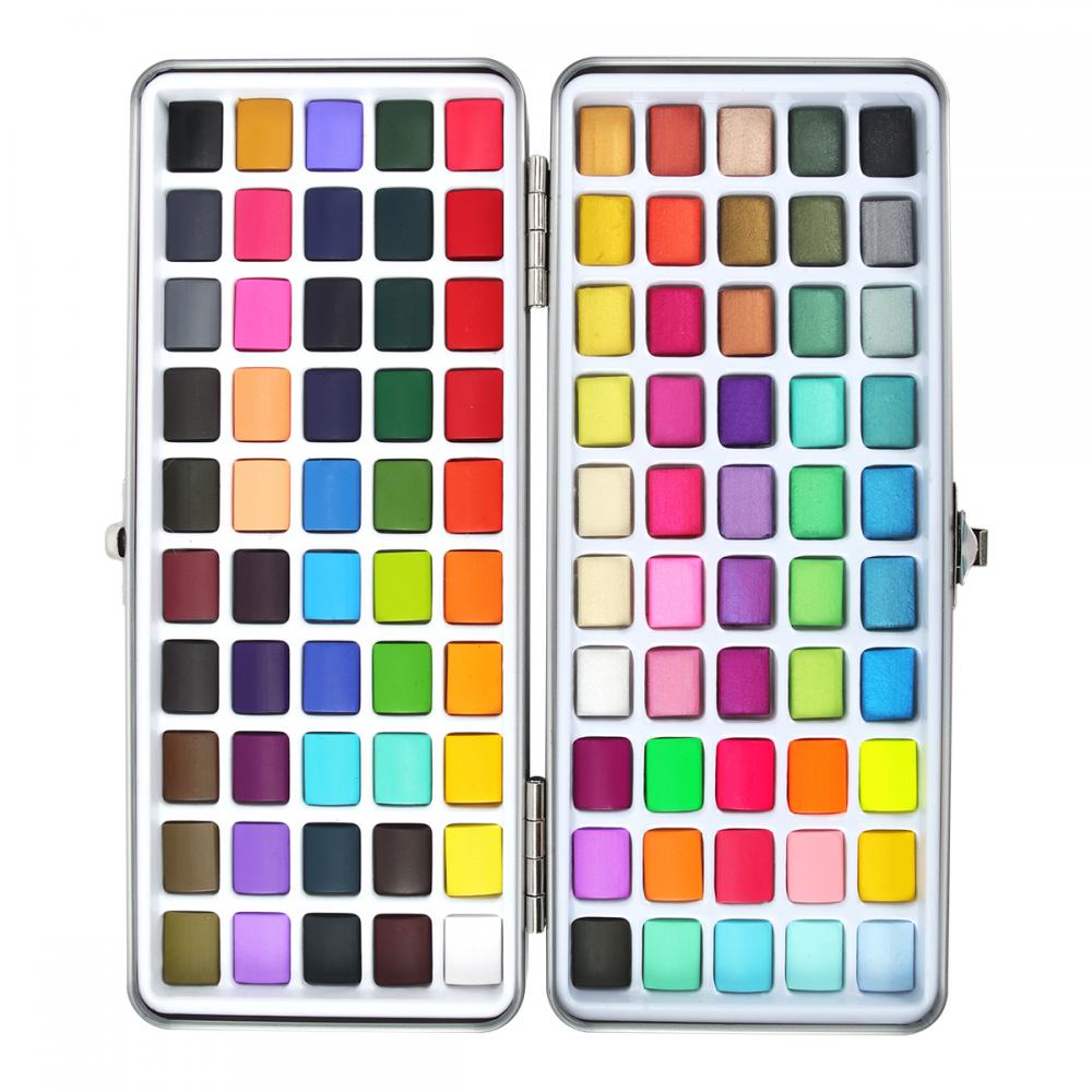 travel watercolor metal tin box set, vivid watercolor painting supplies for kids travel watercolor metal tin box set, vivid watercolor painting supplies for kids