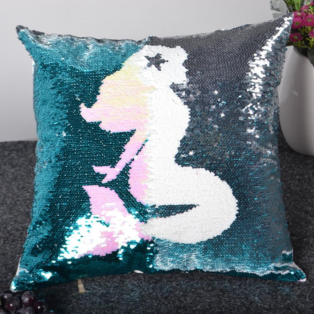 Mermaid Reversible Sequin Pillow 1 Mermaid Reversible Sequin Pillow 1