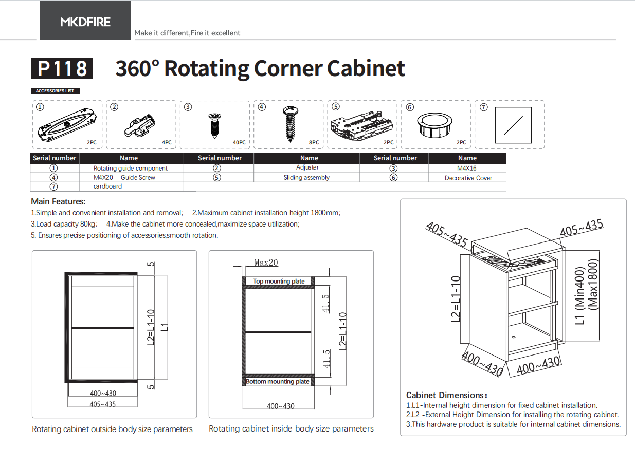 Rotating cabinet system installation instruction (3) Rotating cabinet system installation instruction (3)