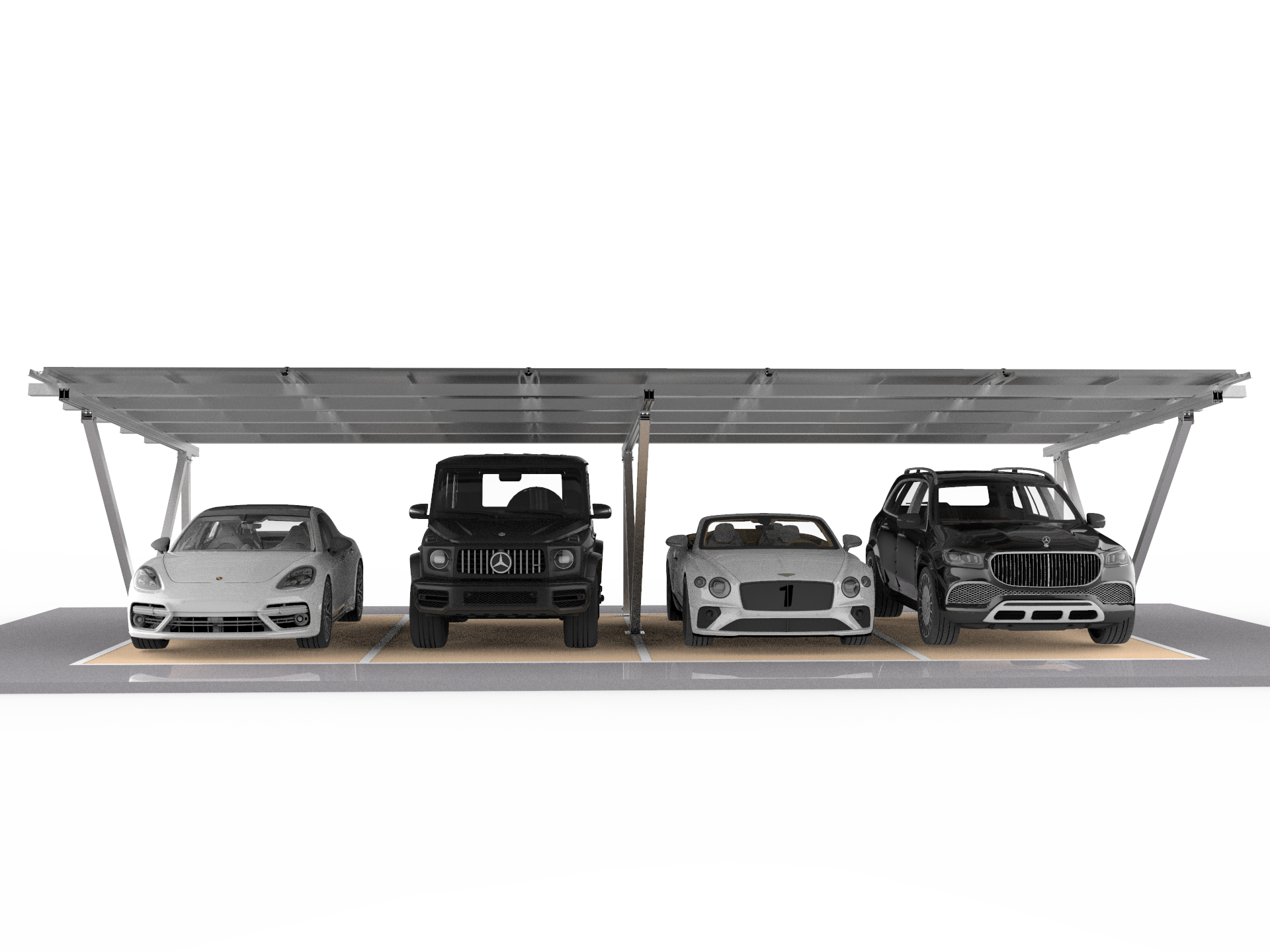 N-shaped Parking Shed Assembly N-shaped Parking Shed Assembly