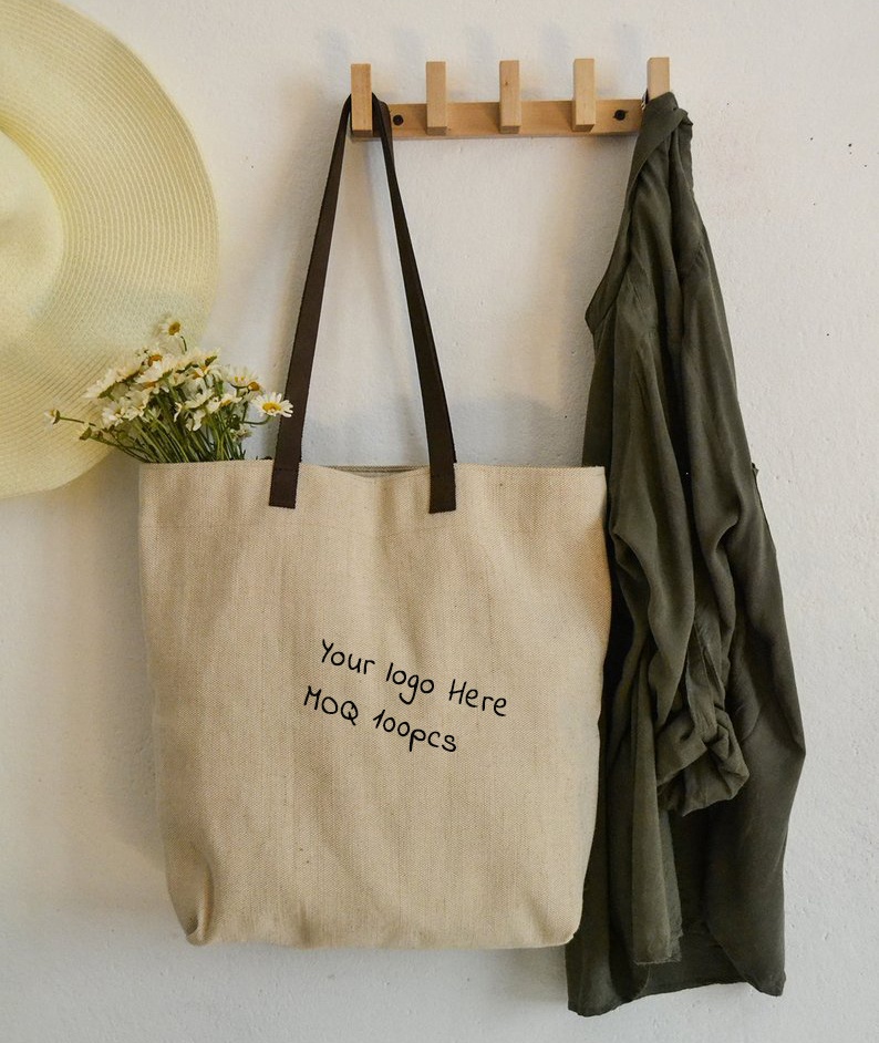 Eco Friendly Large Canvas Handbag Cotton Natural Embroidery Printed Logo Leather Handle Shopping Market Tote Bags6 Eco Friendly Large Canvas Handbag Cotton Natural Embroidery Printed Logo Leather Handle Shopping Market Tote Bags6