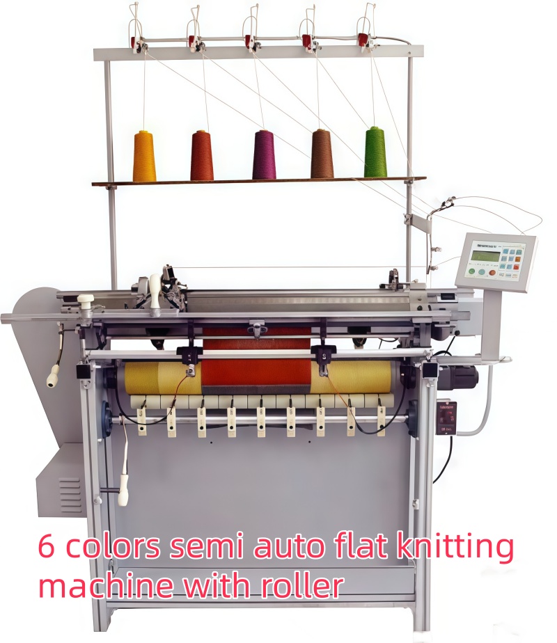 6 colors semi auto flat knitting machine with roller 6 colors semi auto flat knitting machine with roller